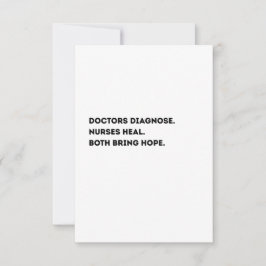 Dokter & Verpleegster Definitiekaart – Hartverwarm Bedankkaart