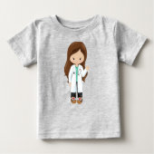 Dokter, verpleegster, stethoscoop, laklaag, bruin (Voorkant)