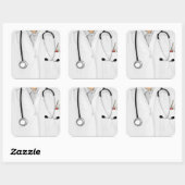 Dokter Vierkante Sticker (Vel)
