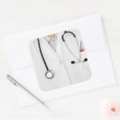Dokter Vierkante Sticker (Envelop)