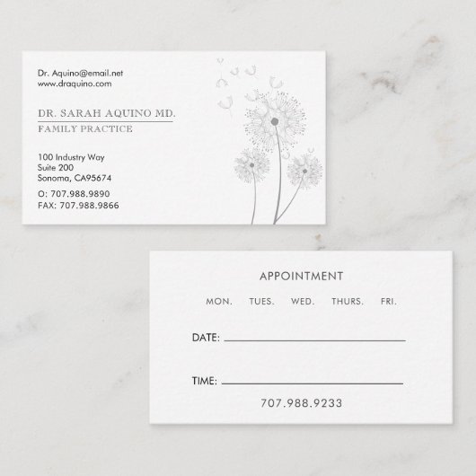 dokter visitekaartje (Voorkant / Achterkant)