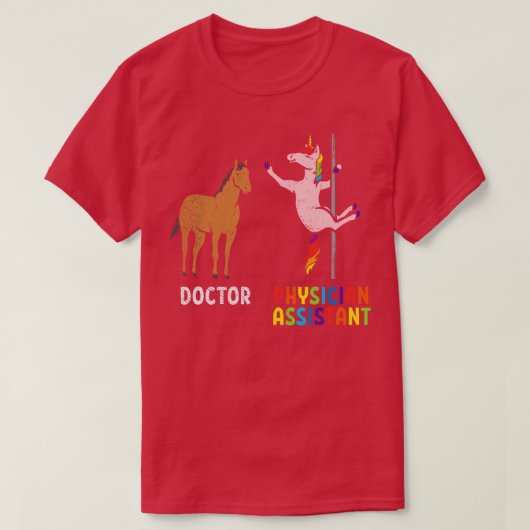 Dokter vs. assistent-arts t-shirt (Design voorkant)