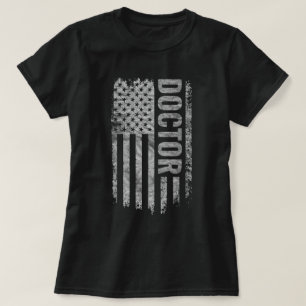 Dokter VS-vlag Bedrukt ontwerp T-shirt