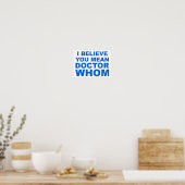 Dokter Wie Grappige Poster (Keuken)