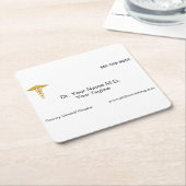 Dokter wit kartonnen onderzetters (Schuin)