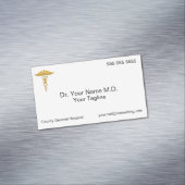Dokter wit magnetisch visitekaartje (Voorbeeld)