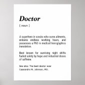 Dokter Woordenboek Definitie Custom Wall Art Print (Voorkant)