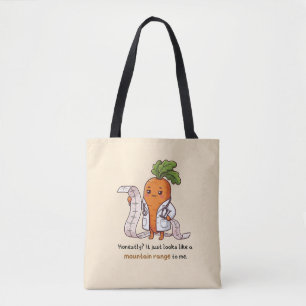 Dokter Wortel ECG Bergketen Grappige Medische Bood Tote Bag
