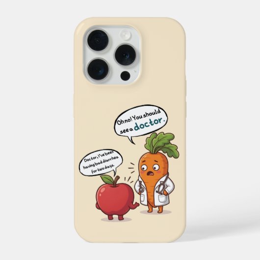 Dokter Wortel met zijn eerste patiënt Grappig iPhone Hoesje (Achterkant)