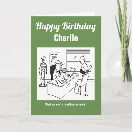 Dokter zegt dat zijn patiënt misschien te veel twi kaart (Voorkant)