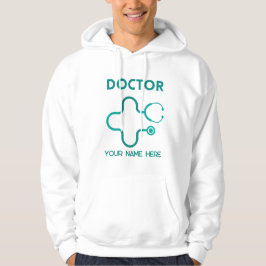 dokter, zet jouw naam in een hoed hoodie