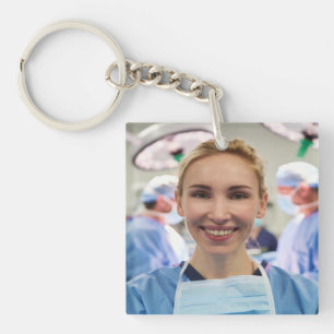 Dokterfoto aanpassen personaliseren sleutelhanger