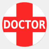 Dokterlogo Ronde Sticker (Voorkant)
