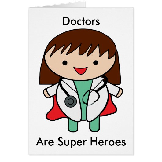 Dokters Dag Vrouw Doctor Super Hero Personaliseren (Voorkant)