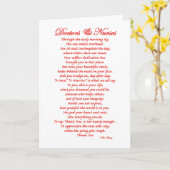 Dokters en Verpleegkundigen Waardering Gift Gedich Kaart (Gele Bloem)