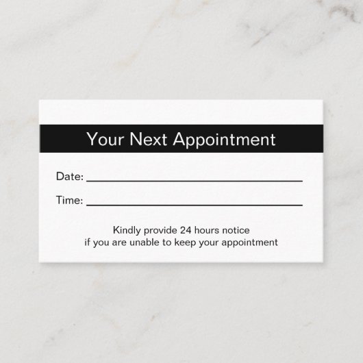 Dokter's Medical Kantoor Uw volgende afspraak kaar Afsprakenkaartje (Voorkant)