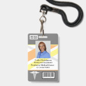 Dokters- of verpleegkundige naam Badge Scanner Cod (Voorzijde met lanyard)