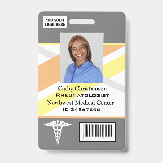 Dokters- of verpleegkundige naam Badge Scanner Cod (Voorzijde)