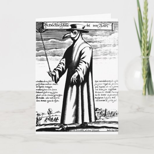 Dokter's Pest Mask Feestdagen Kaart (Voorkant)