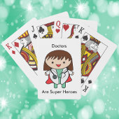 Dokters Super Hero Vrouw Funny Kawaii Pokerkaarten