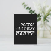 Dokters Verjaardagen: Doctor + Verjaardag = Feest Briefkaart (Staand voorkant)