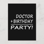 Dokters Verjaardagen: Doctor + Verjaardag = Feest Briefkaart (Voorkant)