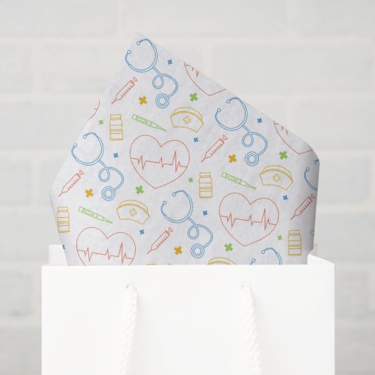 Dokters Verpleegster Decoupage Papier, Medische Ge Tissuepapier (Cadeauzakje)