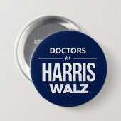 Dokters voor Harris Walz Ronde Button 7,6 Cm (Voorkant /achterkant)