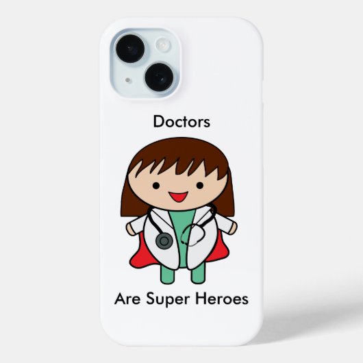 Dokters zijn superhelden Vrouw Funny Case-Mate iPhone Case (Achterkant)