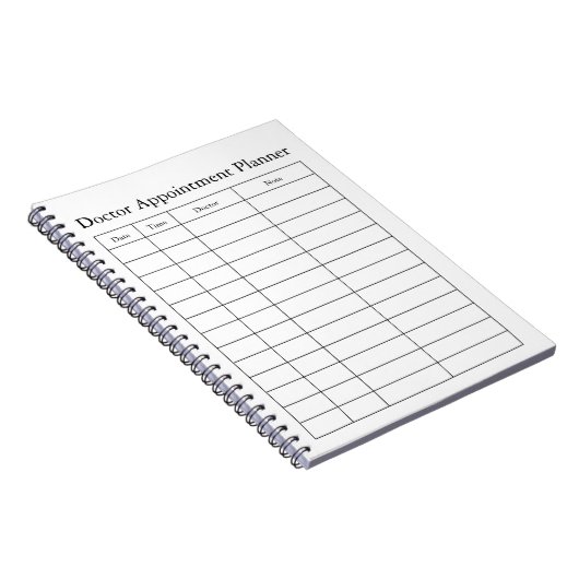 Doktersafspraakplanner notitieboek (Rechterzijde)