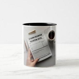 Doktersbestellingen: Koffie dagelijks Tweekleurige Koffiemok