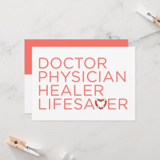 Doktersdag Arts Genezer Redder Kaart (Voorkant / Achterkant in situ)