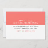 Doktersdag Arts Genezer Redder Kaart (Achterkant)