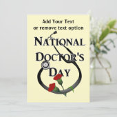 Doktersdag met anjers feestdagenkaart (Staand voorkant)