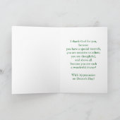 Doktersdag Religieuze Groene Daisy, Waardering Kaart (Binnen)