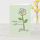 Doktersdag Religieuze Groene Daisy, Waardering Kaart (Gele Bloem)