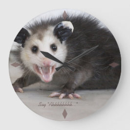 dokterskantoor grappige opossum foto muur klok