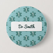 Doktersnaam aangepaste arts symbool medische gift ronde button 7,6 cm (Voorkant)