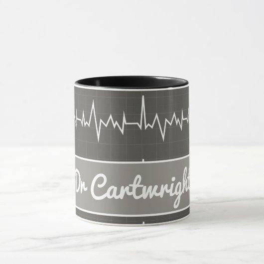 Doktersnaam aangepaste ECG ECG medisch hartgeschen Mok (Midden)