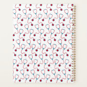 Doktersnaam aangepaste stethoscoop medisch cadeau planner (Achterkant)