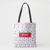 Doktersnaam aangepaste stethoscoop medisch cadeau tote bag (Voorkant)