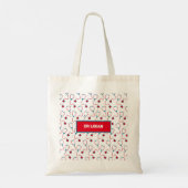 Doktersnaam aangepaste stethoscoop medisch cadeau tote bag (Achterkant)