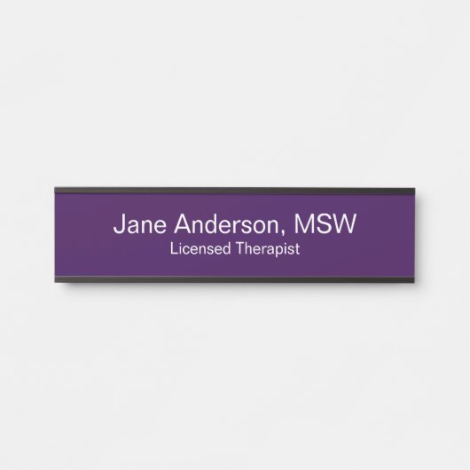 Doktersnaam Specialiteit Paarse Witte Medische Kan Deurbordje (Voorkant)