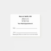 Doktersnaam Vetgedrukt Herinnering Volgende Afspra Post-it® Notes (Voorkant)