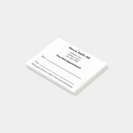 Doktersnaam Vetgedrukt Herinnering Volgende Afspra Post-it® Notes