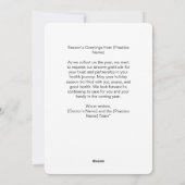 Dokterspraktijk Custom Logo Bericht Kerstmis Feestdagenkaart (Achterkant)