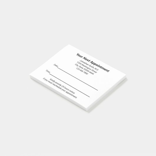 Dokterspraktijk Herinnering Volgende Afspraak Post-it® Notes (Schuin)