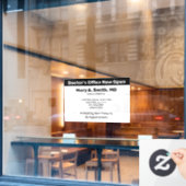 Dokterspraktijk Nu Geopend Zakelijk Wit Raamsticker (Cafe Raam)