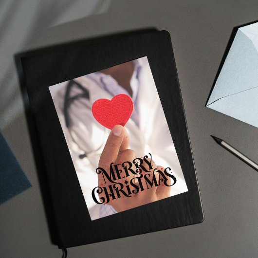 Dokterspraktijk op maat logo bericht Kerstmis Feestdagenkaart