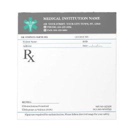 Doktersrecept Medisch RX Blok – Koolgrijs Notitieblok